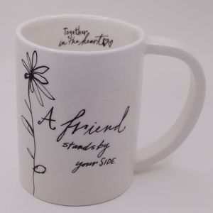 DEMDACO Poetic Threads 'A Friend Stands By Your Side' Mug Lori Siebert 12 oz Cup